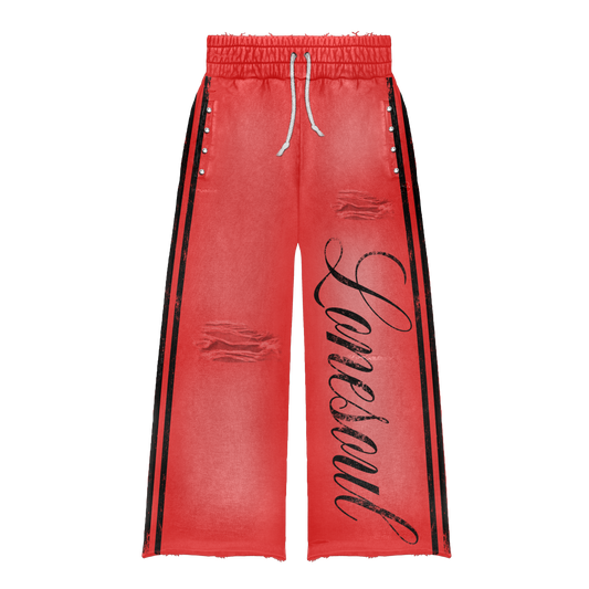 Red “rupture” sweatpants